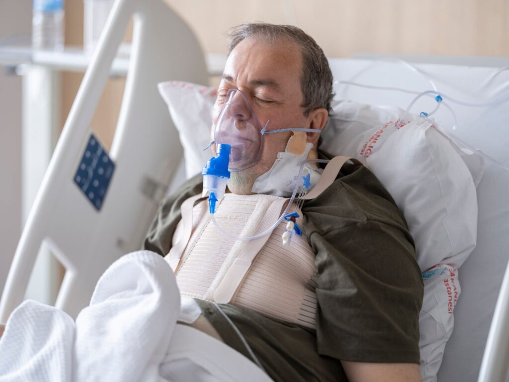 patient en soins intensifs